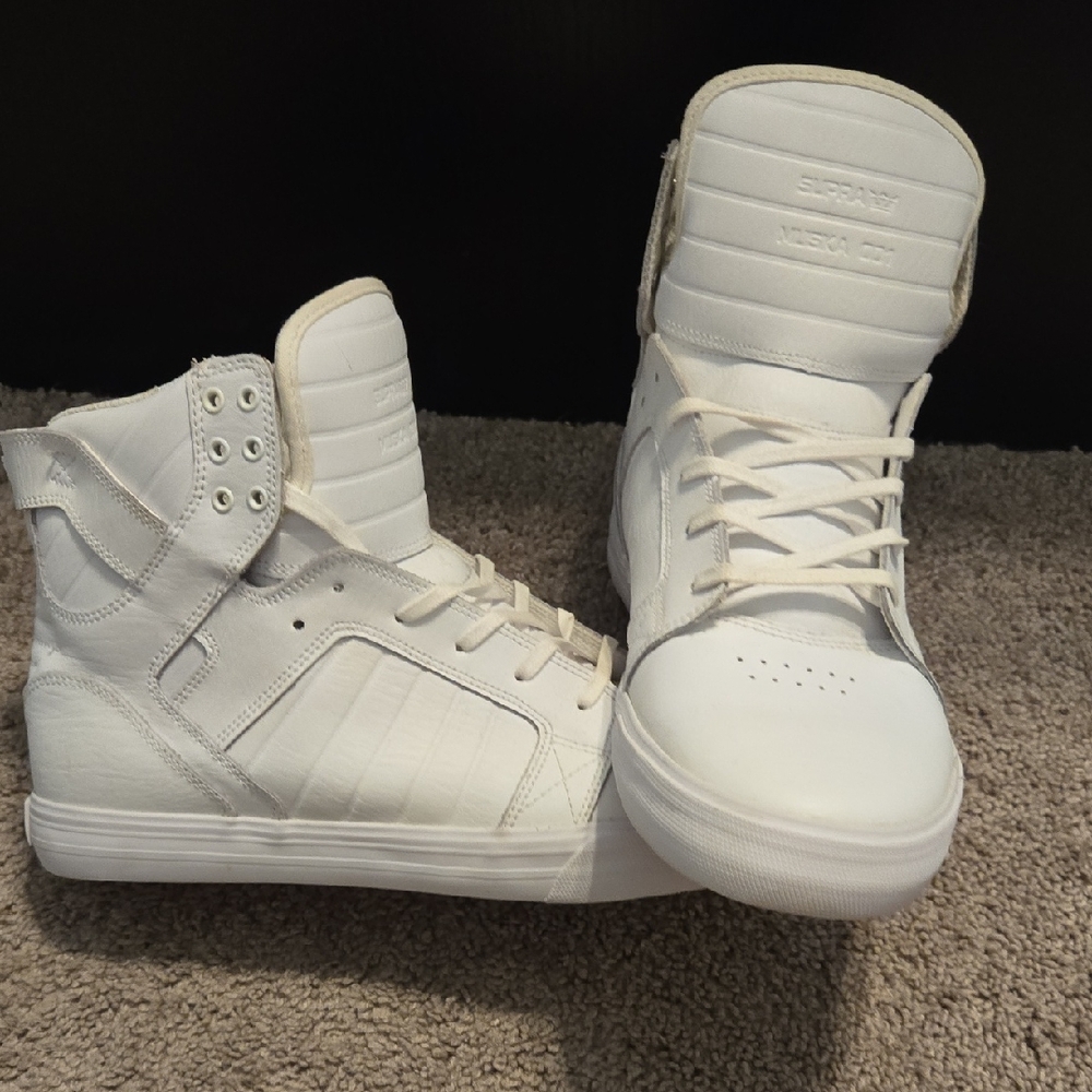 Supra White High-Top Sneakers